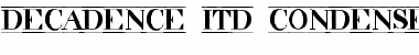Download decadence itd condensed marquee Regular Font Title Preview