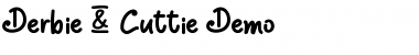 Download Derbie & Cuttie Demo Regular Font Title Preview