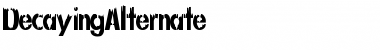 Download DecayingAlternate Regular Font Title Preview