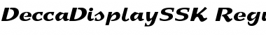 Download DeccaDisplaySSK Regular Font Title Preview