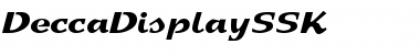 Download DeccaDisplaySSK Regular Font Title Preview