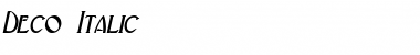 Download Deco Italic Font Title Preview