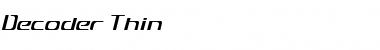 Download Decoder Thin Font Title Preview