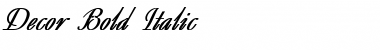 Download Decor Bold Italic Font Title Preview