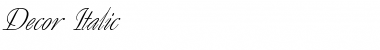 Download Decor Italic Font Title Preview