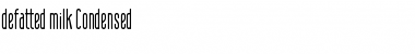 Download defatted milk Condensed Font Title Preview