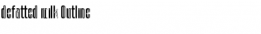 Download defatted milk Outline Font Title Preview