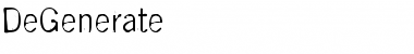 Download DeGenerate Medium Font Title Preview
