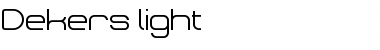 Download Dekers_light Dekers_light Font Title Preview