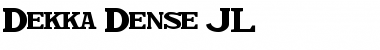 Download Dekka Dense JL Regular Font Title Preview