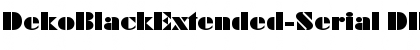 Download DekoBlackExtended-Serial DB Regular Font Title Preview