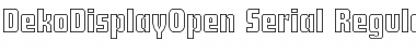Download DekoDisplayOpen-Serial Regular Font Title Preview