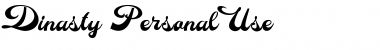 Download Dinasty Personal Use Regular Font Title Preview