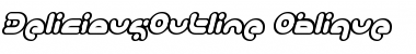 Download DeliciousOutline Oblique Regular Font Title Preview