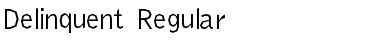 Download Delinquent Regular Regular Font Title Preview