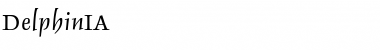 Download DelphinIA RomanItalic Font Title Preview