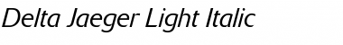 Download Delta Jaeger Italic Font Title Preview