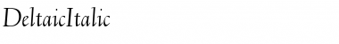 Download DeltaicItalic Regular Font Title Preview