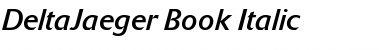 Download DeltaJaeger-Book BookItalic Font Title Preview