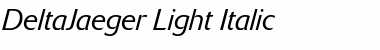 Download DeltaJaeger-Light LightItalic Font Title Preview