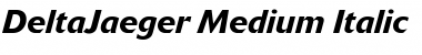 Download DeltaJaeger-Medium MediumItalic Font Title Preview