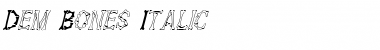 Download Dem Bones Italic Font Title Preview