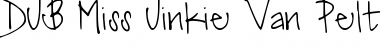 Download DJB Miss Jinkie Van Pelt Regular Font Title Preview
