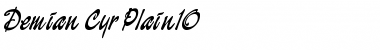 Download Demian Cyr Plain1.0 Font Title Preview