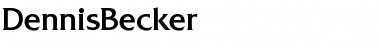 Download DennisBecker Regular Font