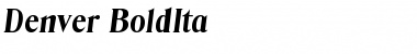 Download Denver-BoldIta Regular Font Title Preview