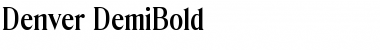 Download Denver-DemiBold Regular Font Title Preview