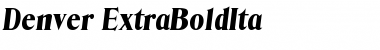 Download Denver-ExtraBoldIta Regular Font Title Preview