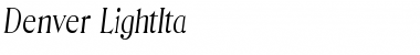 Download Denver-LightIta Regular Font Title Preview