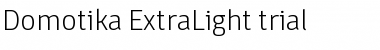 Download Domotika Trial ExtraLight Font Title Preview