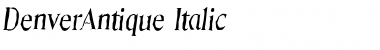 Download DenverAntique Italic Font Title Preview