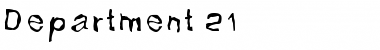 Download Department 21 Regular Font Title Preview