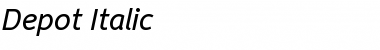 Download Depot Italic Font Title Preview