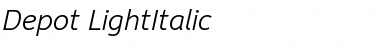 Download Depot Light Italic Font Title Preview