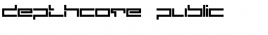 Download depthcore public Regular Font Title Preview