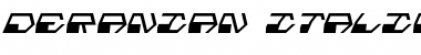 Download Deranian Italic Italic Font Title Preview
