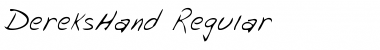 Download DereksHand Regular Font Title Preview