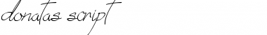 Download donatas script Regular Font Title Preview