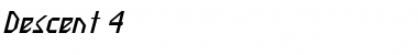 Download Descent 4 Italic Font Title Preview