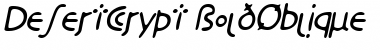 Download DesertCrypt BoldOblique Font Title Preview