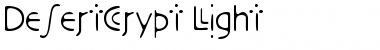 Download DesertCryptLight Regular Font Title Preview