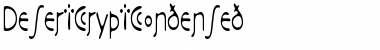 Download DesertCryptCondensed Regular Font Title Preview