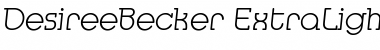 Download DesireeBecker-ExtraLight Italic Font Title Preview