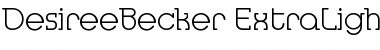 Download DesireeBecker-ExtraLight Regular Font Title Preview