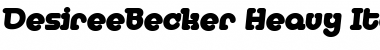 Download DesireeBecker-Heavy Italic Font Title Preview