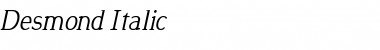 Download Desmond Medium Italic Font Title Preview